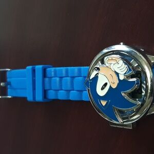 220. ACCUTIME SEGA "SONIC THE HEDGEHOG " TOP SPINNER WATCH WORKS